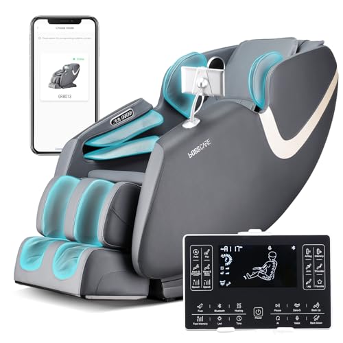 Full Body Airbag Massage Chair: 2025 Shiatsu Zero Gravity Massager Chairs - AI APP Control Back Heating