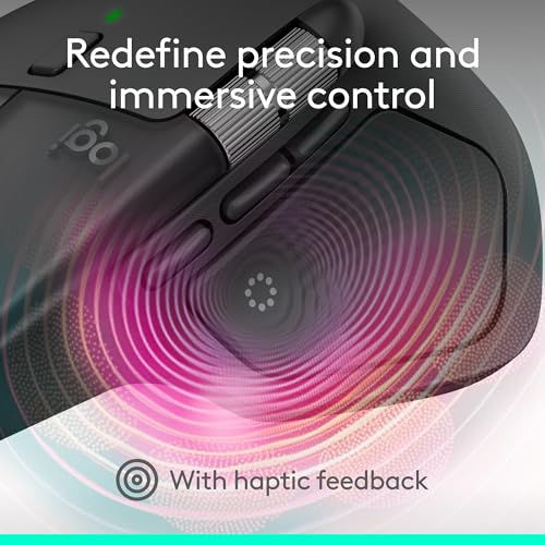 Logitech MX Master 4, Ergonomic Wireless Mouse with Advanced Performance Haptic Feedback, Ultra-Fast Scrolling, USB-C Charging, Bluetooth, Windows