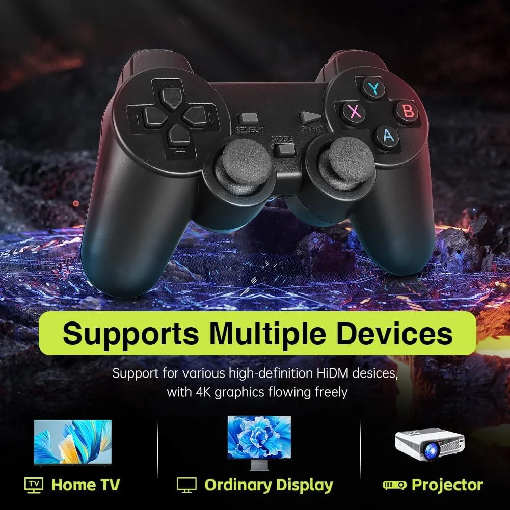 Retro Game Console, Plug and Play Video Game Stick, Nostalgia Stick Game, Wireless Retro Play Game Stick Built in 20000+ Games,4K HDMI Output