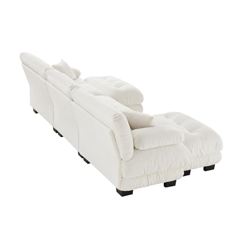Modern Modular Sectional Sofa Couch with 2 Ottomans, Luxury Oversized U Shaped Cloud Couch for Living Room