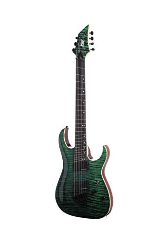 IYV 7 String ISFF7U-450 Fanfret Electric Guitar Trans Green, Right