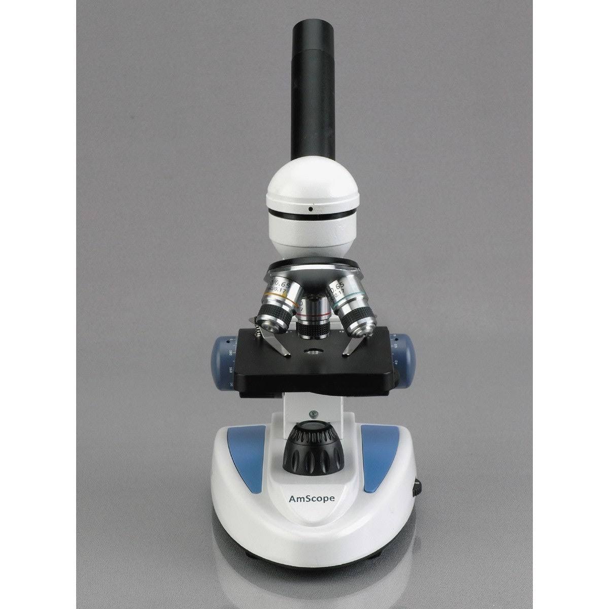 Amscope 40X-1000X Biology Science Metal Glass Student Microscope with USB Digital Camera