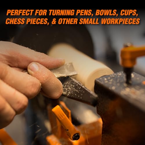 WEN Mini Benchtop Wood Lathe, 8-Inch by 13-Inch with Variable Speed (LA3421)