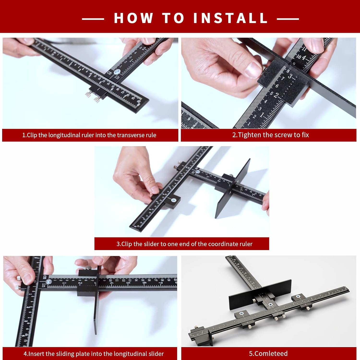 Cabinet Hardware Jig, Solike Aluminum Alloy Cabinet Handle Jig Tool for Fast and Accurate Installation of Door Handles and Drawer Front Knobs