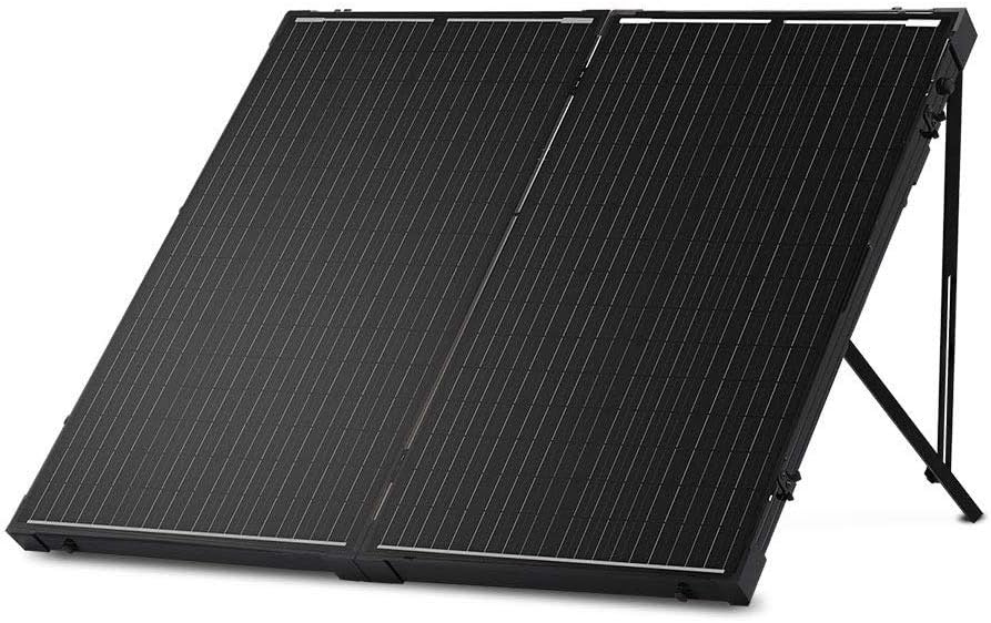 Renogy 100W 12V Monocrystalline Off Grid Portable Foldable 2pcs 50W Solar Panel Suitcase Built-In Kickstand