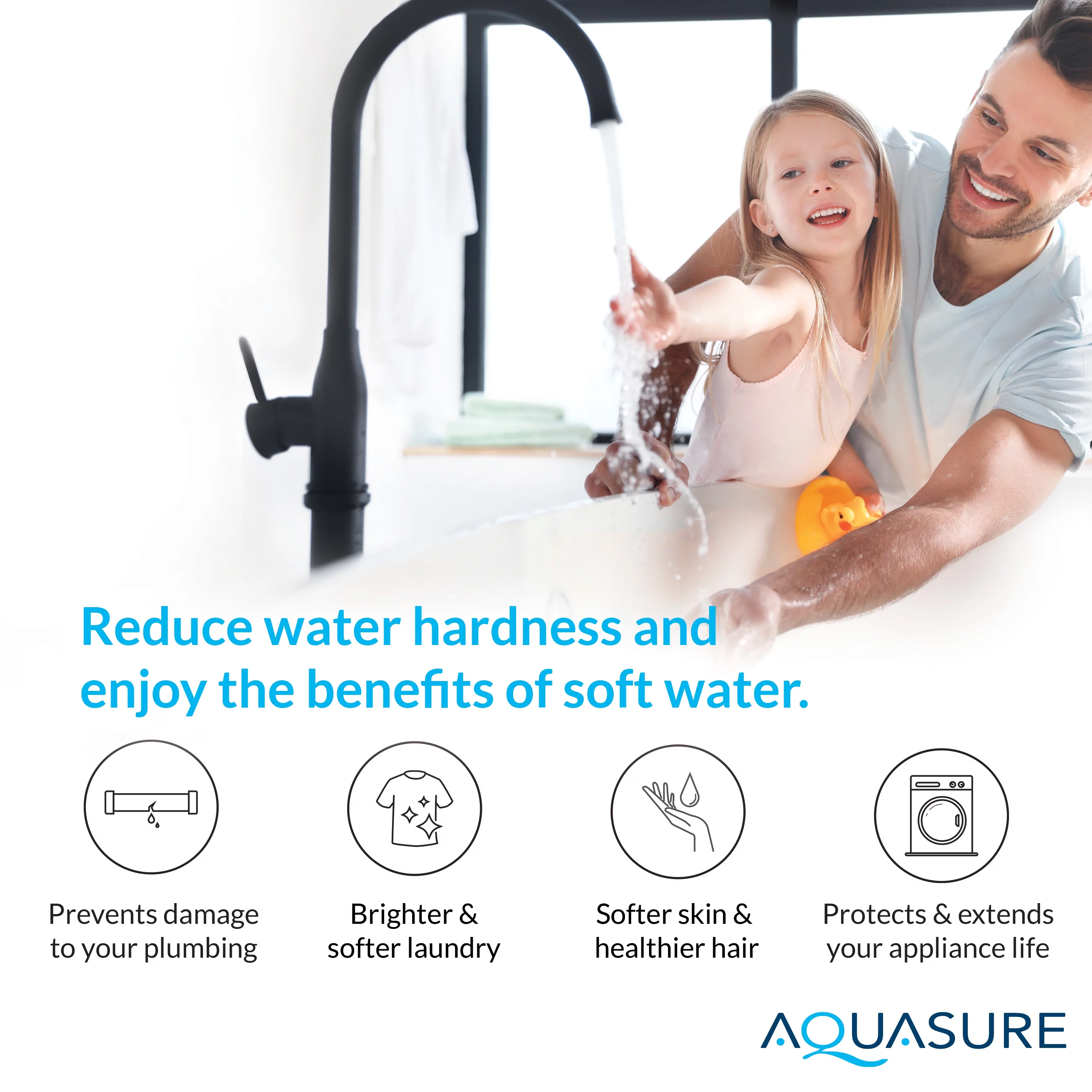 Aquasure Whole House Water Softener/Reverse Osmosis Drinking Water Filter Bundle (32,000 Grains)