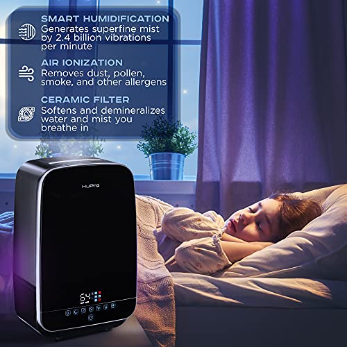 Humidifier for Large Room, Home, Humidifier for Bedroom - Large Capacity 5.5L - Warm & Cool Mist Humidifier, Ultrasonic Humidifiers