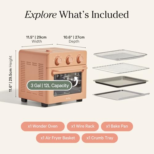 Our Place Wonder Oven | 6-in-1 Air Fryer & Toaster Oven with Steam Infusion | Compact, Countertop Friendly, Fast Preheat, Multifunctional | Air Fry