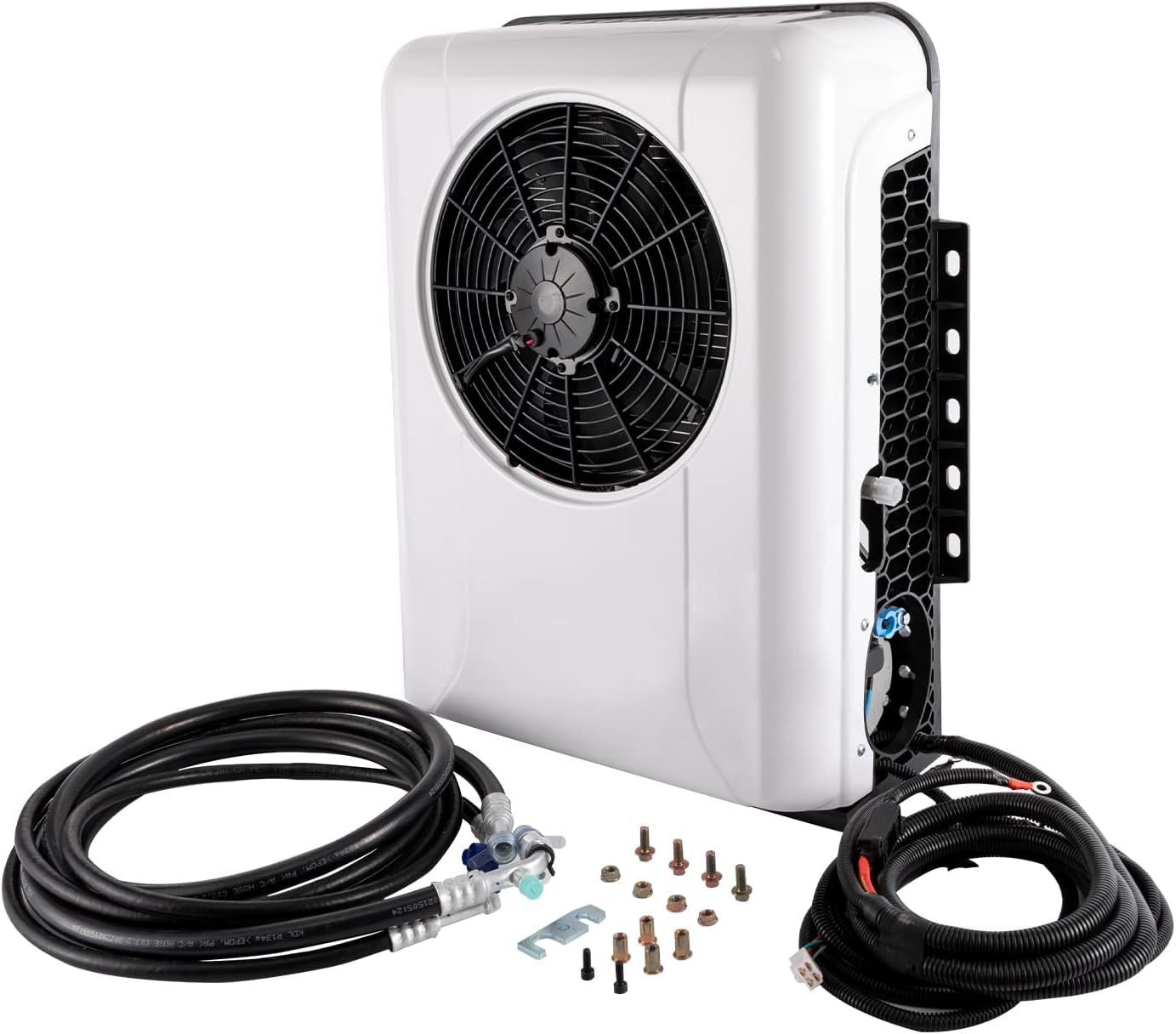 Truck Air Conditioner Set For RV Caravan Truck Tractor Universal 12V DC Parking Air Conditioner (White)