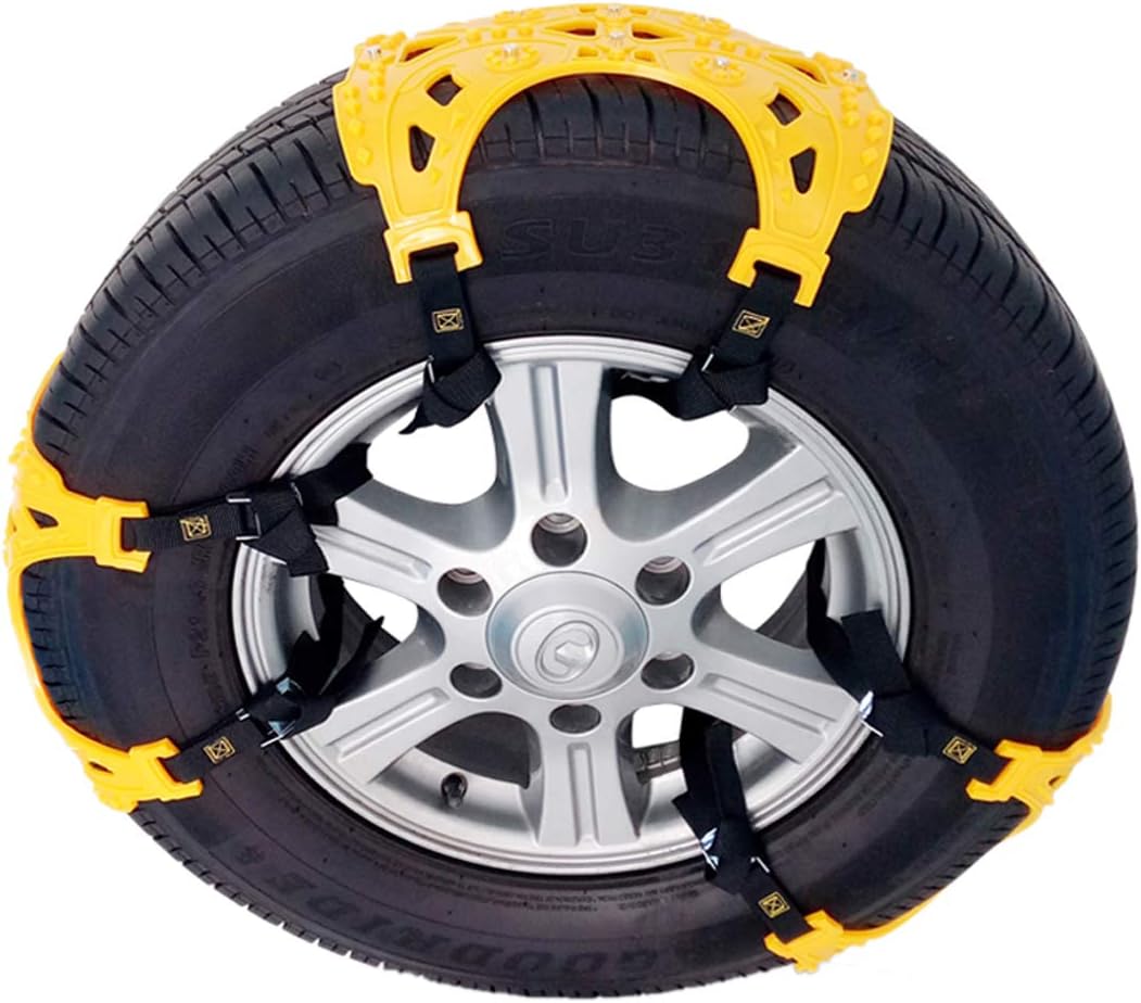 Jeremywell Universal Tire Security Snow Chains - Premium Quality Strong Durable All Season Anti-Skid Car, SUV