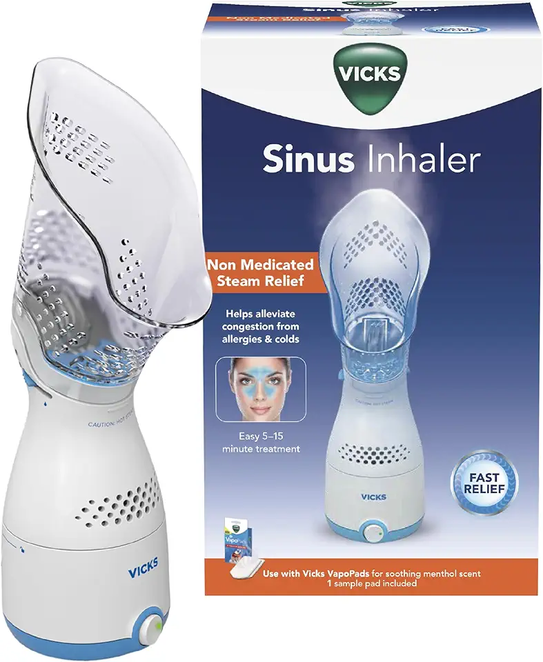 Sponsored Ad - Vicks Sinus Inhaler - Non-Medicated Steam Relief for Allergies, Congestion, Cough & Colds, Facial Steamer