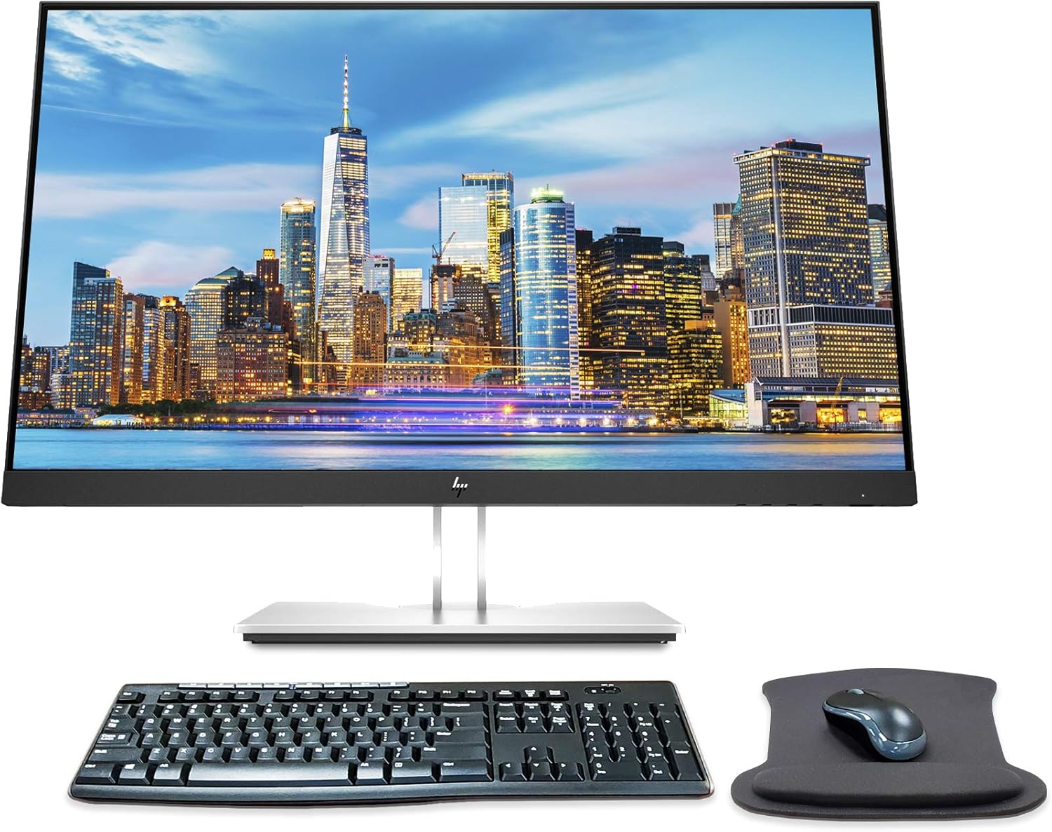 HP EliteDisplay E24 G4 24 Inch 1920 x 1080 Full HD IPS LED-Backlit LCD Monitor Bundle with HDMI, VGA, DisplayPort, Gel Mouse Pad