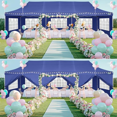10x10 Pop Up Canopy Tent with 4 Sidewalls and Mesh Windows 2.0
