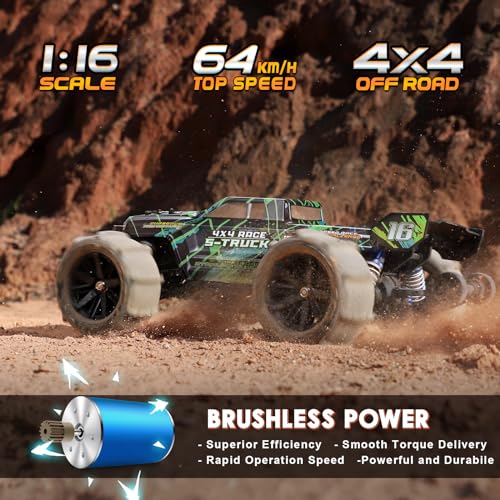 HAIBOXING 16890SA 1/16 Scale 4WD Brushless RC Truck Max 40 MPH Fast RC Cars