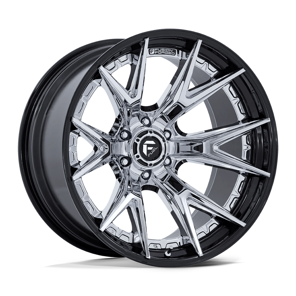 20x9 Fuel FC402 Catalyst Chrome W/ Gloss Black Lip FORGED Wheel 6x5.5 (01mm)