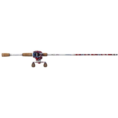 ProFISHiency Krazy Americana Baitcast Combo with 7' 1pc Medium Heavy IM7 Graphite Rod and Cork Grips