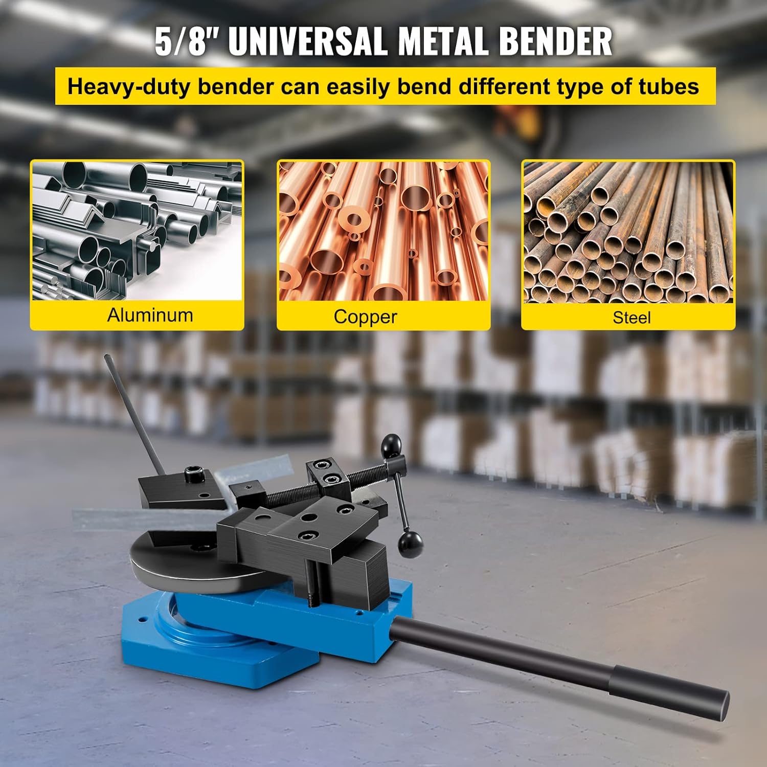 VEVOR SBG-40 Metal Scroll Bender High-Hardened Steel Scroll Bender Combination of Scroll Radius and Angle Bending Universal Metal Rod Bender For
