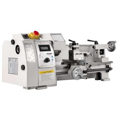VEVOR Mini Metal Lathe - 8"x14", Variable Speed 2250 PRM, 650W Precision Lathe for Various Metal Types