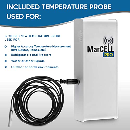 MarCELL PRO - Professional Level Remote Temperature, Humidity & Power - No WiFi Needed - RV, Network Room, Freezer, Home