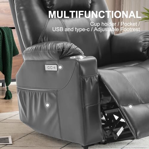 Electric Power Lift Recliner Chair with Heat & Massage for Elderly