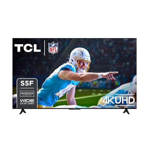 TCL 55-Inch Class S5 UHD 4K LED Smart TV with Fire TV (55S551F, 2024 Model), Dolby Vision, HDR PRO+, Dolby Atmos, Alexa Built-in with Voice Remote