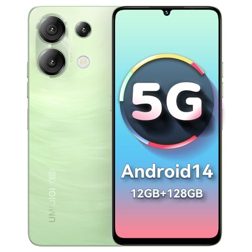 UMIDIGI G9 5G Cell Phone, Android 14 Unlocked Phones, 12(6+6) GB +128GB/1TB TF Expand, 5G Dual SIM, 50MP Camera, 6.75" HD+ 90Hz Display