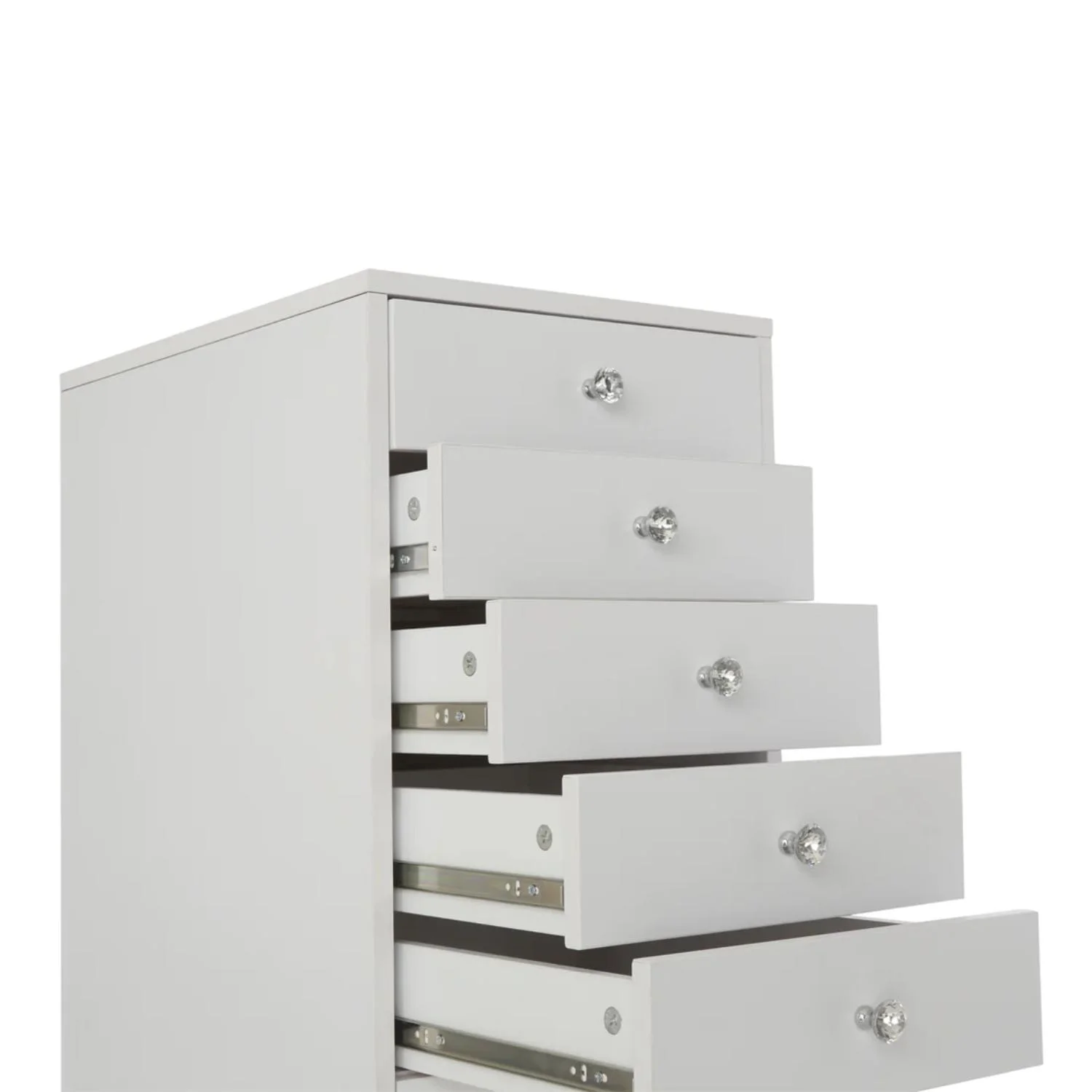 Impressions Vanity SlayStation 5-Drawer Pair Makeup Vanity Storage Unit (Bright White)
