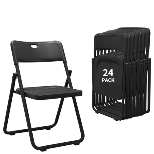 YLGJ&TIDY 8 Pack Plastic Folding Chair, Stackable Portable Foldable Chair for Outside, Lightweight Folding Chairs with Ventilation Holes, for Indoor