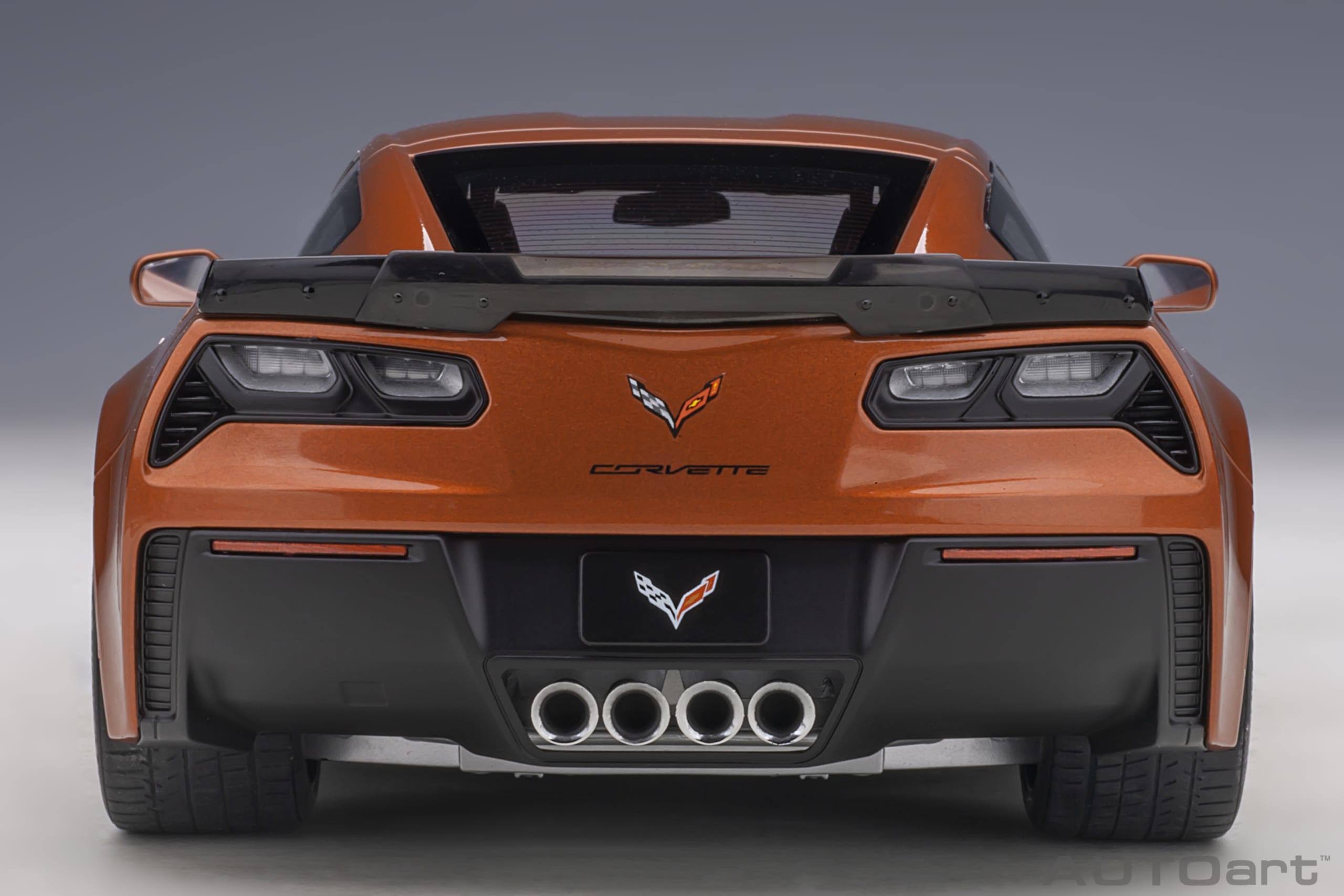 Chevrolet Corvette C7 Z06 Daytona Sunrise Orange Metallic 1/18 Model Car by AUTOart