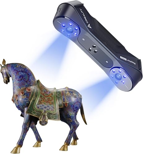 Creality CR-Scan Raptor Pro 3D Scanner for 3D Printing, 22+7 Blue Laser Lines, 30-60fps High Frame Scanning, 24-Bit Full-Color Scans