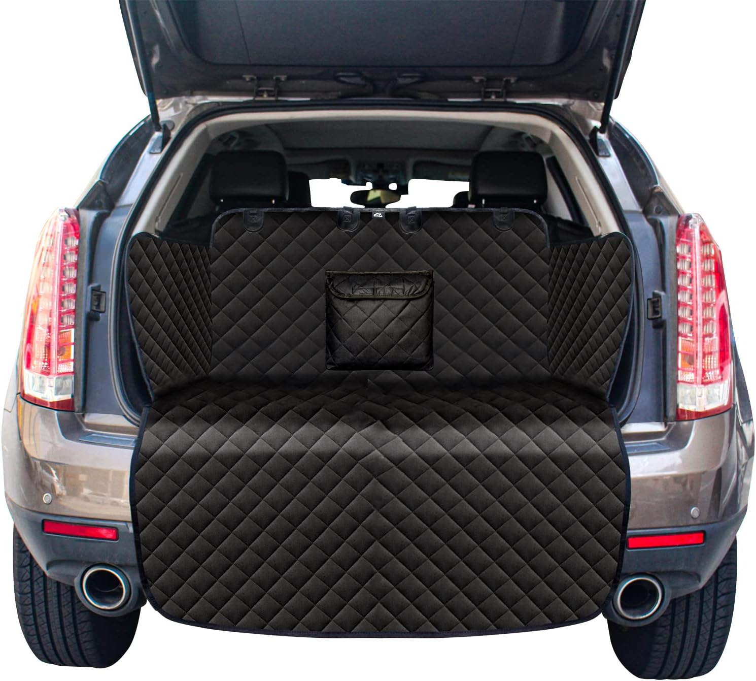 WEEKSUN SUV Cargo Liner for Dogs, Water Resistant Pet Cargo Cover Dog Seat Cover Mat with Bumper Flap Protector, Non-Slip