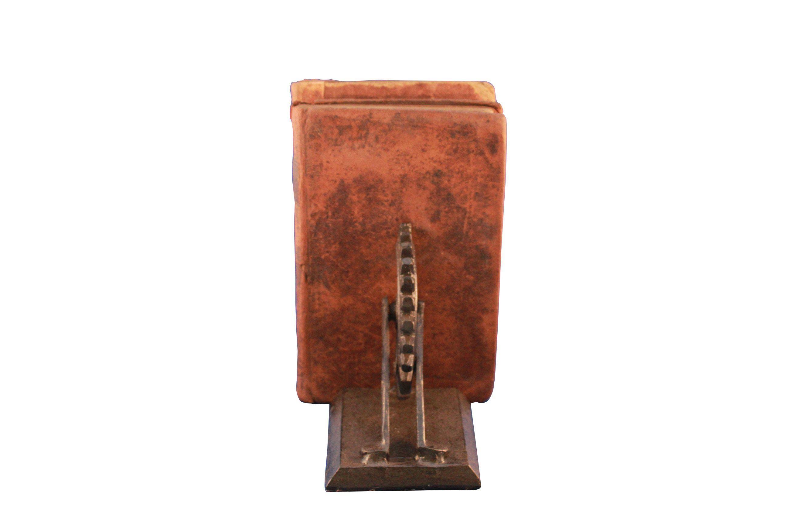 Rustic Deco Steampunk Gear u0026 Bracket Cast Iron Bookends - Metal - Pair