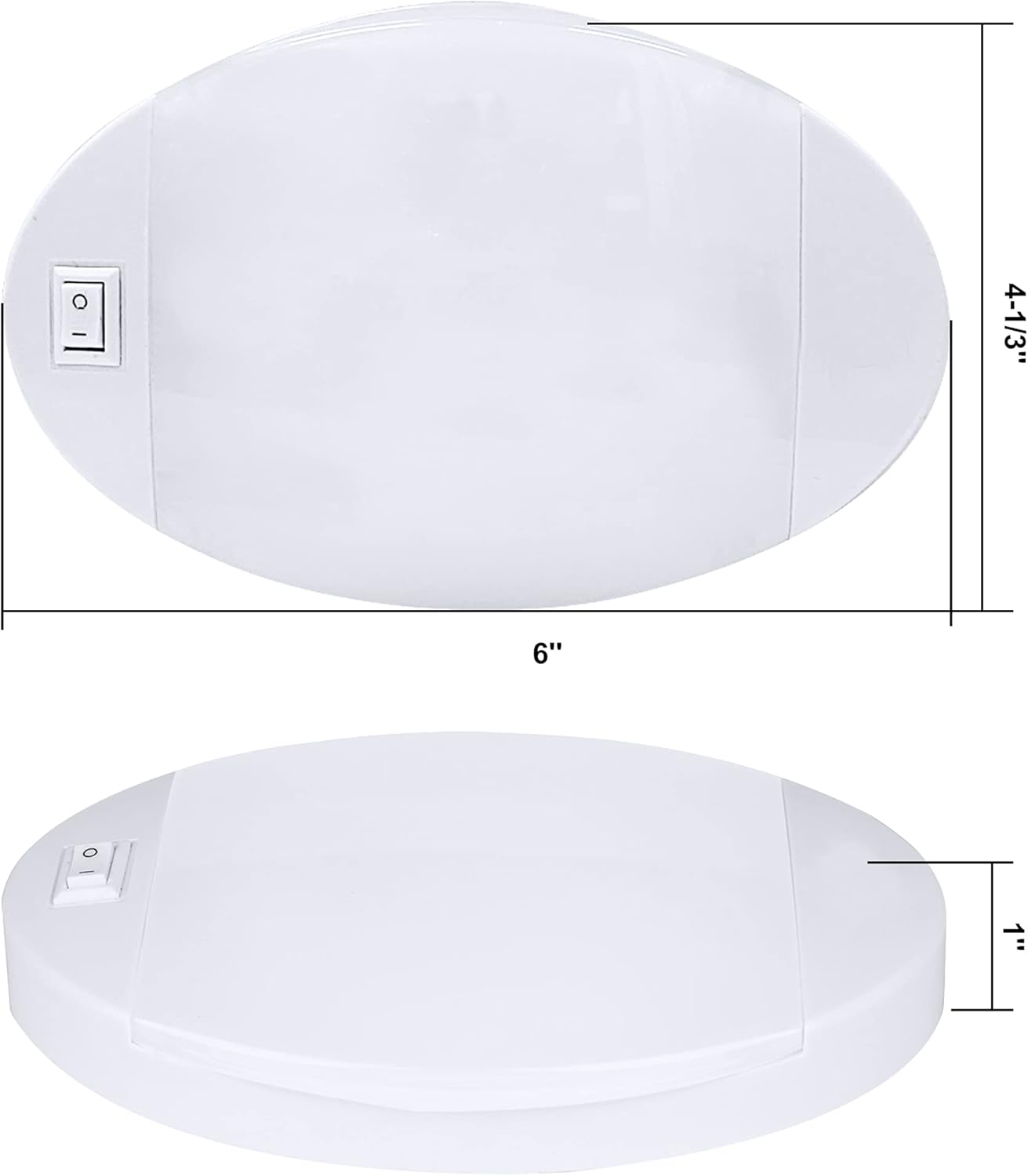 Facon Fashion LED Bright Pancake Light 12 Volt Interior Ceiling Dome Light with On/Off Switch for RV Motorhomes Camper Caravan Trailer Boat (with