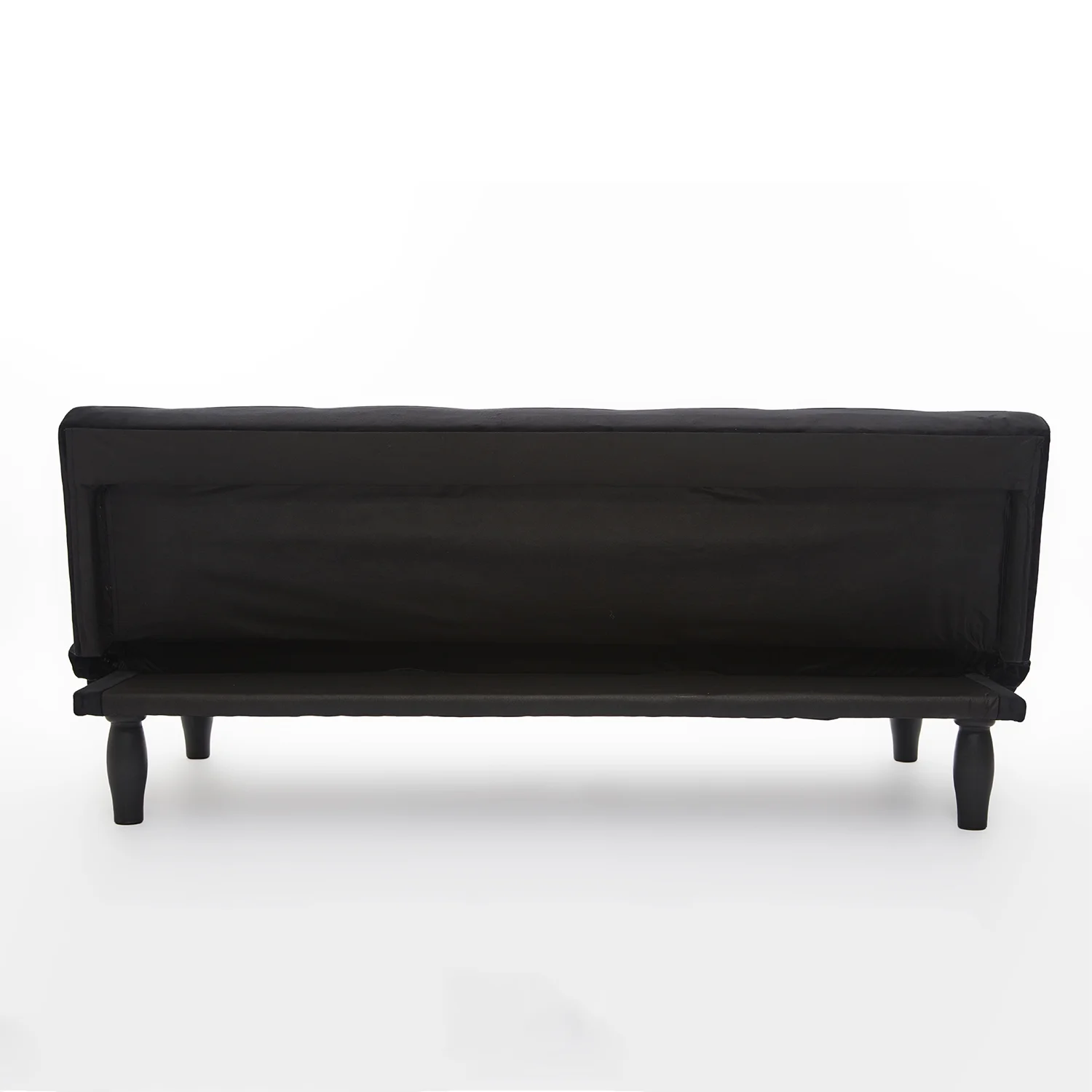 Pouseayar Futon Sofa Bed, 66" Sleeper Sofa, Loveseat, Velvet Couches for Living Room, Bedroom, Black