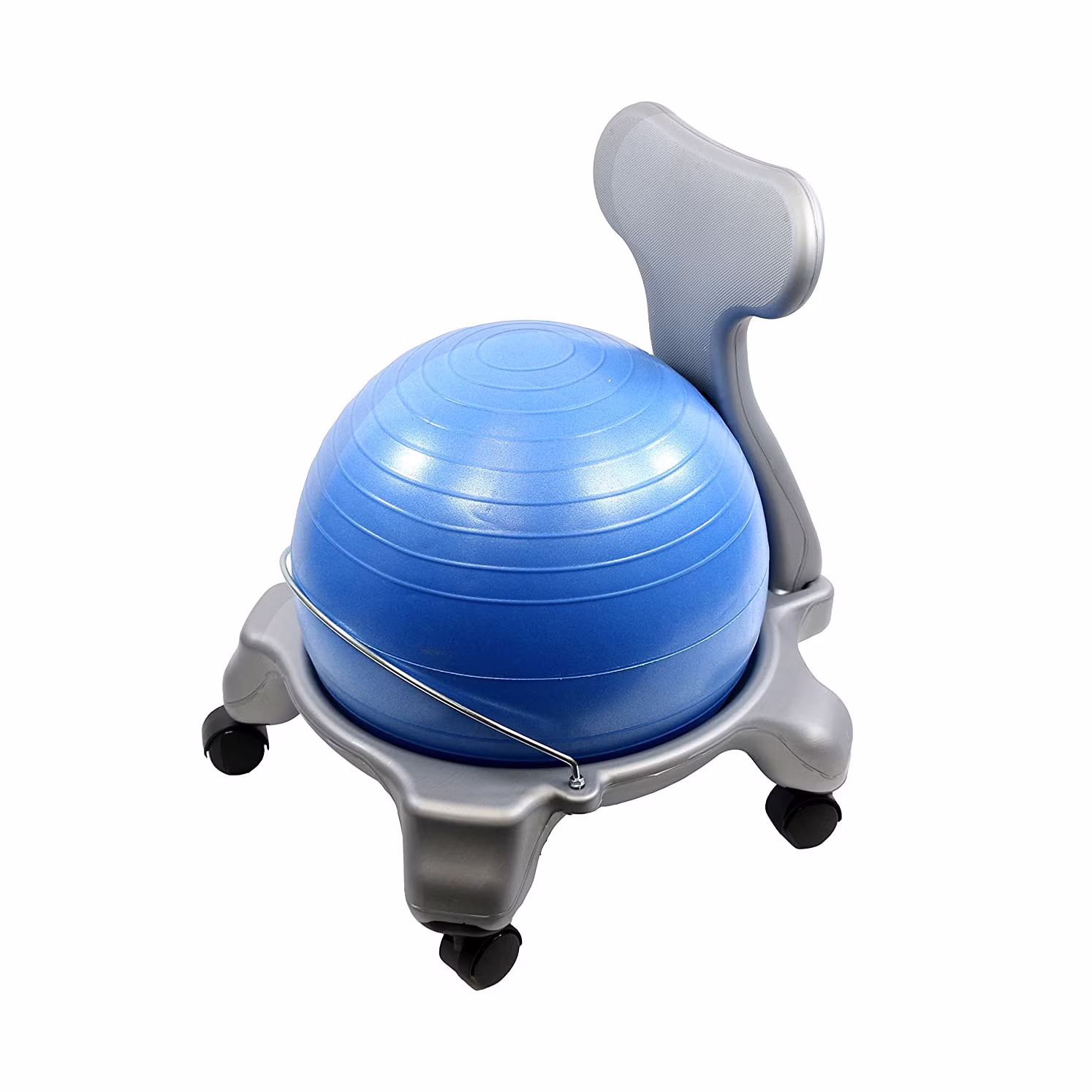 CanDo Child Plastic Mobile Ball Chair with Back without Arms