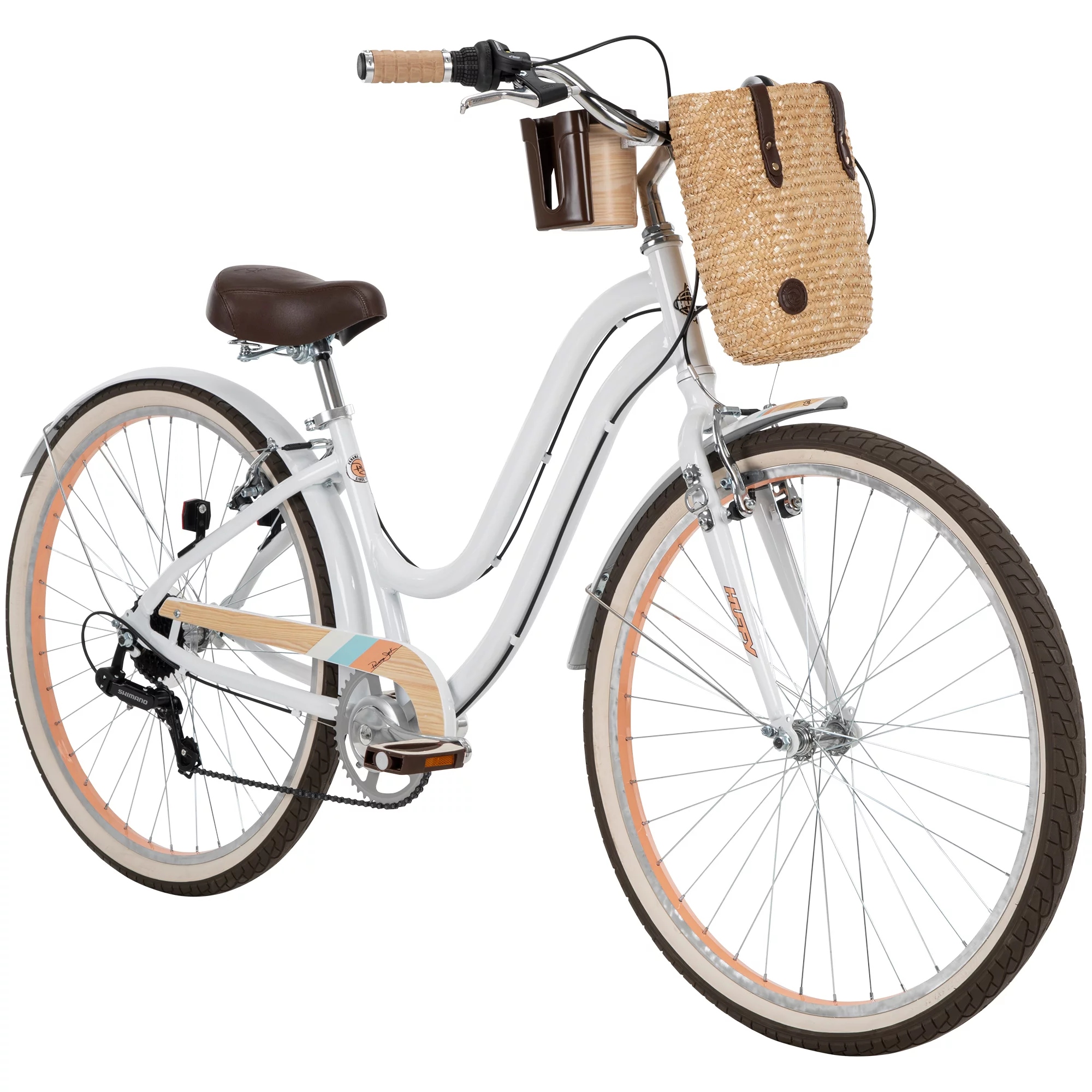 Panama Jack Parkside 27.5-In. 7-Speed Cruiser Bicycle for Women, White by Huffy