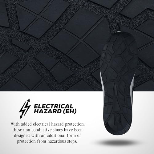 New Balance Men's Composite Toe Elite Lite EH Industrial Shoe, Black Grey, 10.5
