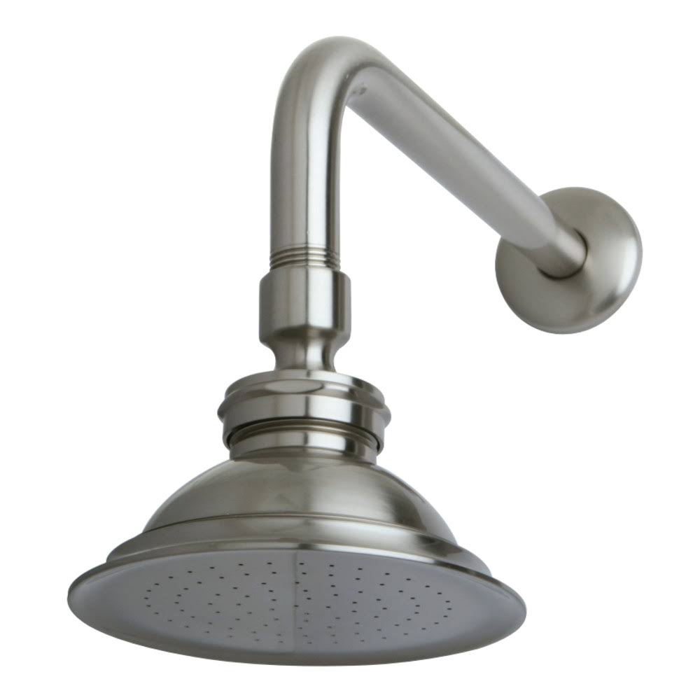 Kingston Brass P10SNCK Victorian Brass Showerhead with 12inch Shower Arm, Satin Nickel
