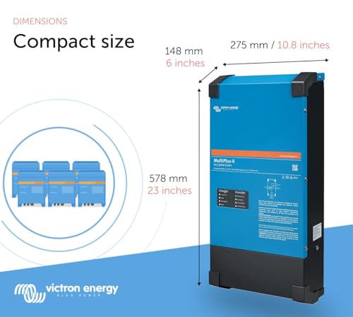 Victron Energy MultiPlus-II Pure Sine Wave Inverter Charger for 120 amp Battery, 120V, 3000VA 12-Volt