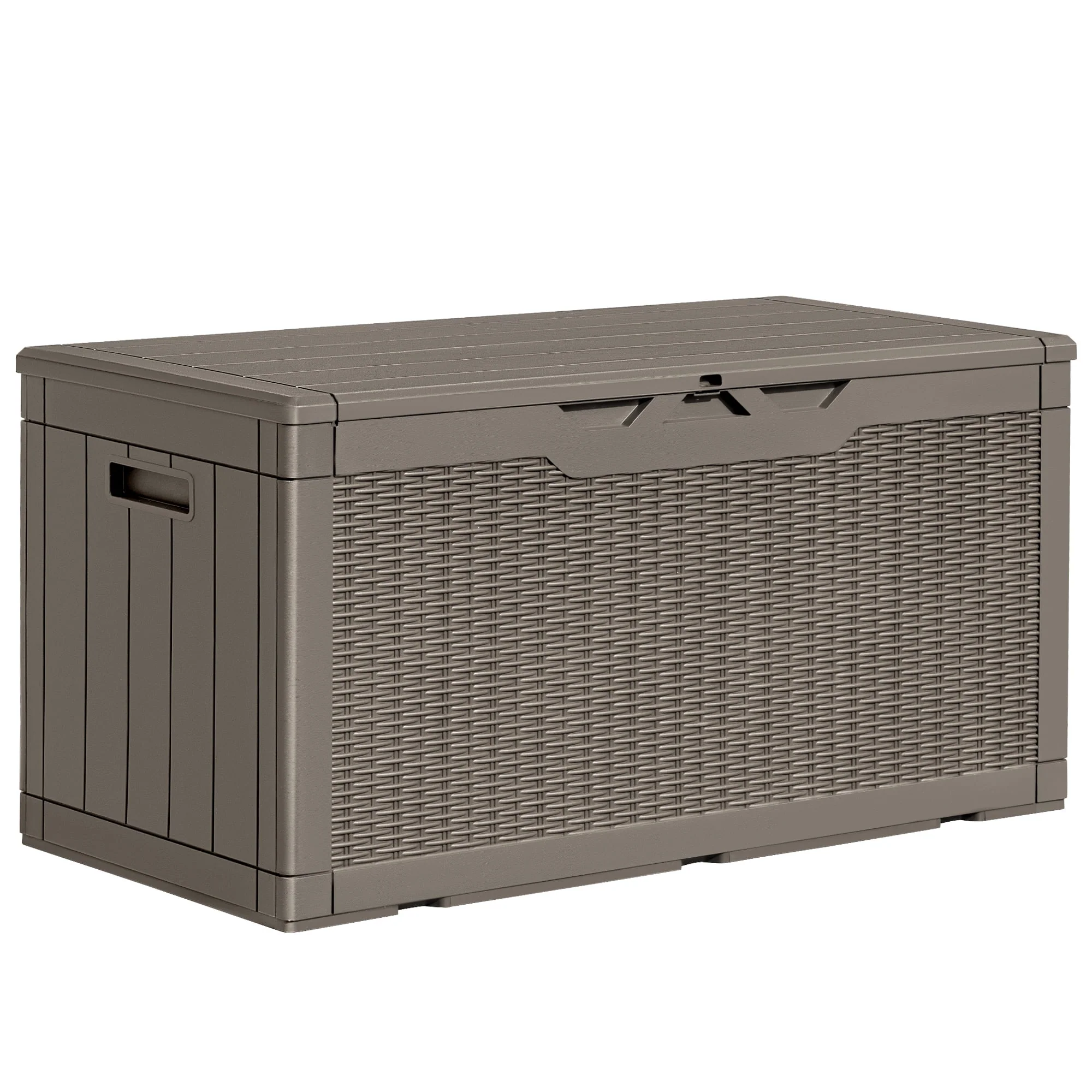 Homall 100 Gallon Outdoor Box Deck Plastic Resin Storage Box, Black