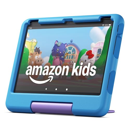 Amazon Fire HD 10 Kids tablet (newest model) ages 3-7 | Bright 10.1" HD screen with included ad-free and exclusive content, robust parental controls