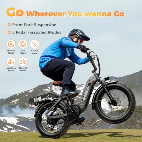 EUY Electric Bike for Adults with Peak 1500W Motor, 48V 20Ah Removable Battery Fast Ebike,Max 70Miles & 30MPH