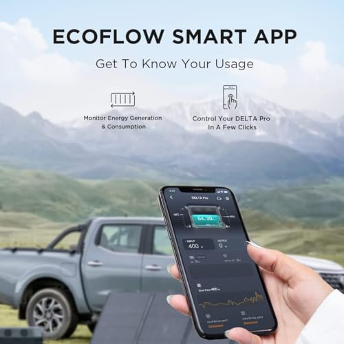 EF ECOFLOW Portable Power Station 3600Wh DELTA Pro, 120V AC Outlets x 5, 3600W, 2.7H Fast Charge, Lifepo4 Power Station, Solar Generator for Home Use