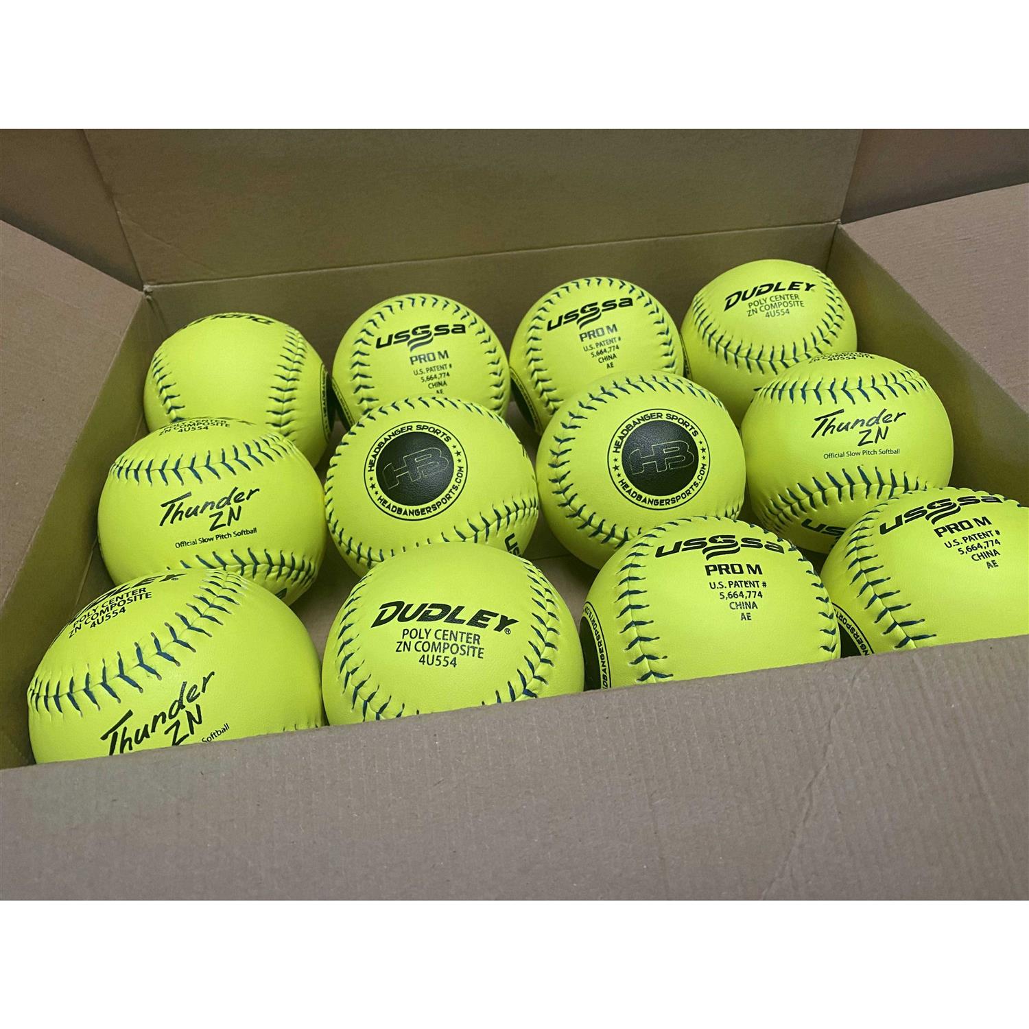 Dudley 12 USSSA Thunder ZN Pro-M Stamp Slowpitch Softball -12 Pack - Sports Supplies Online Store