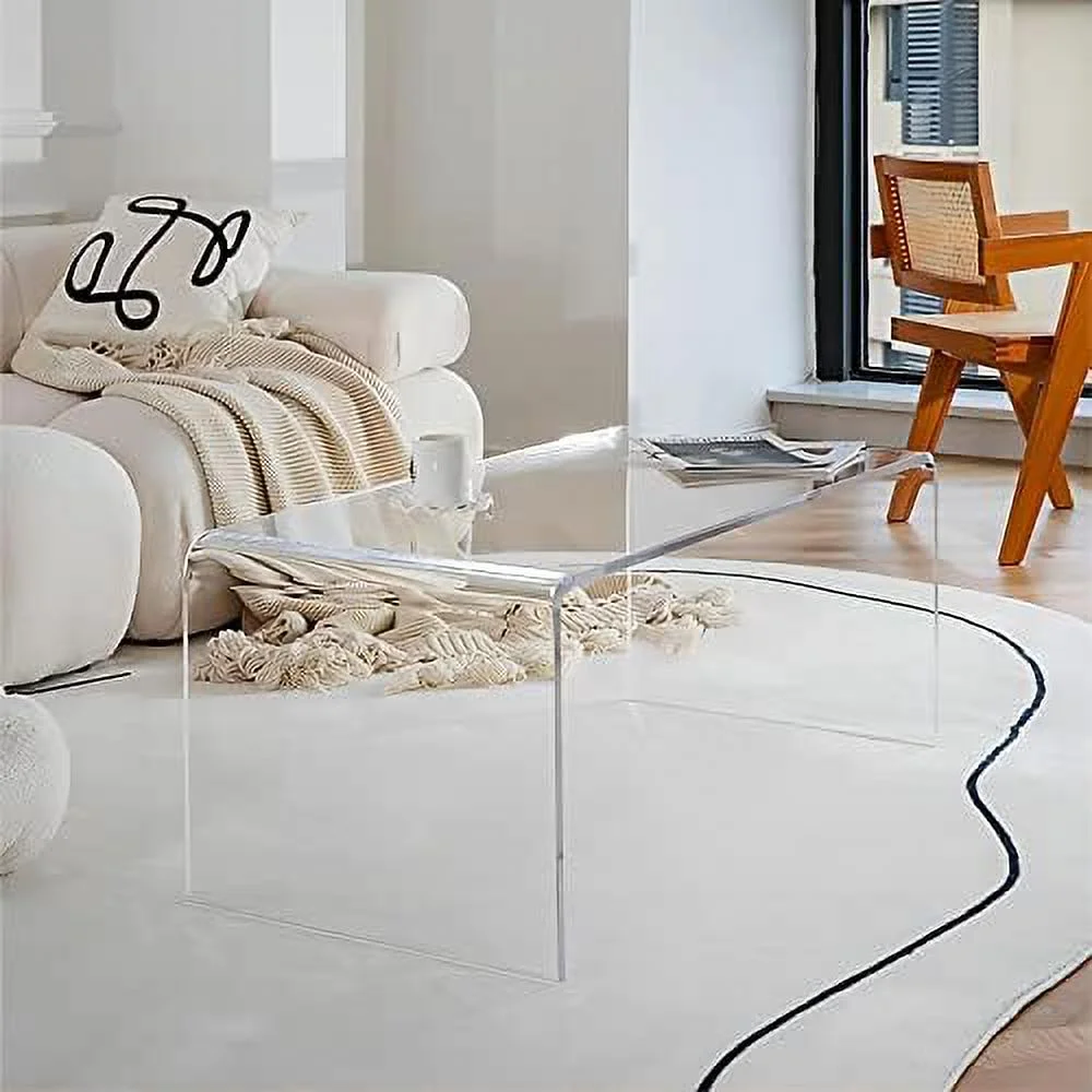 TJUNBOLIFE Acrylic Coffee Table  32" L x 16" W x 16"