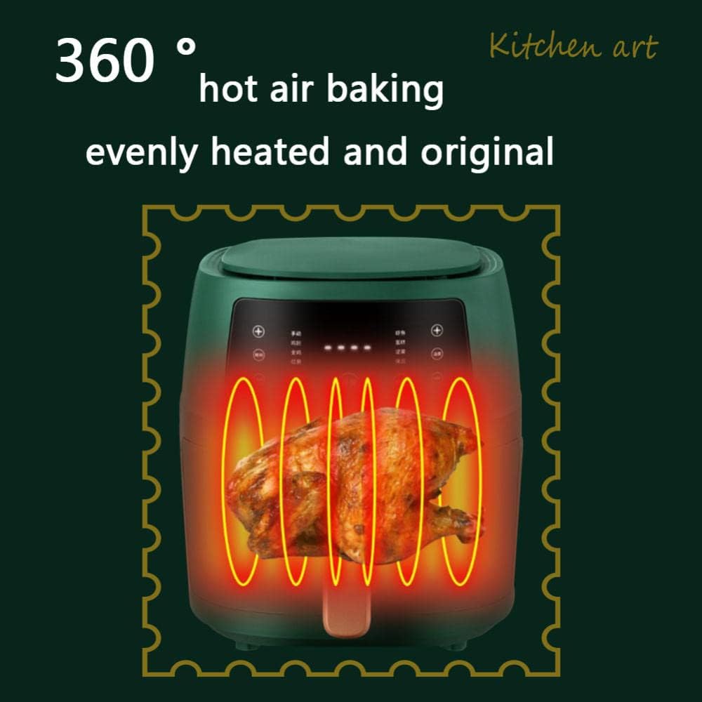 5. 4 Quart Air Fryer, Large Family Size Electric Hot Air Fryer Oven Oilless Cooker with 8 Presets