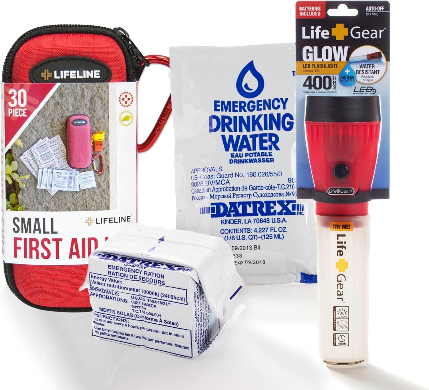 First My Family All-in-One 2 Person, 72 Hour Emergency Survival Kit for Fires, Earthquakes, Hurricanes, Floods, Tsunami and Other Disasters
