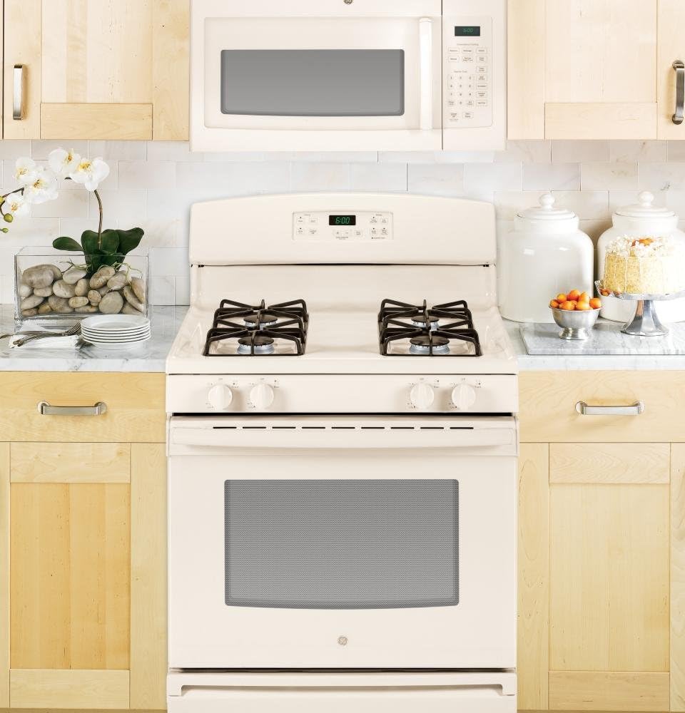 GE JVM3160DFCC 1.6 Cu. Ft. Over-The-Range Microwave Oven, Bisque, 1000 Watts-1029481, beige