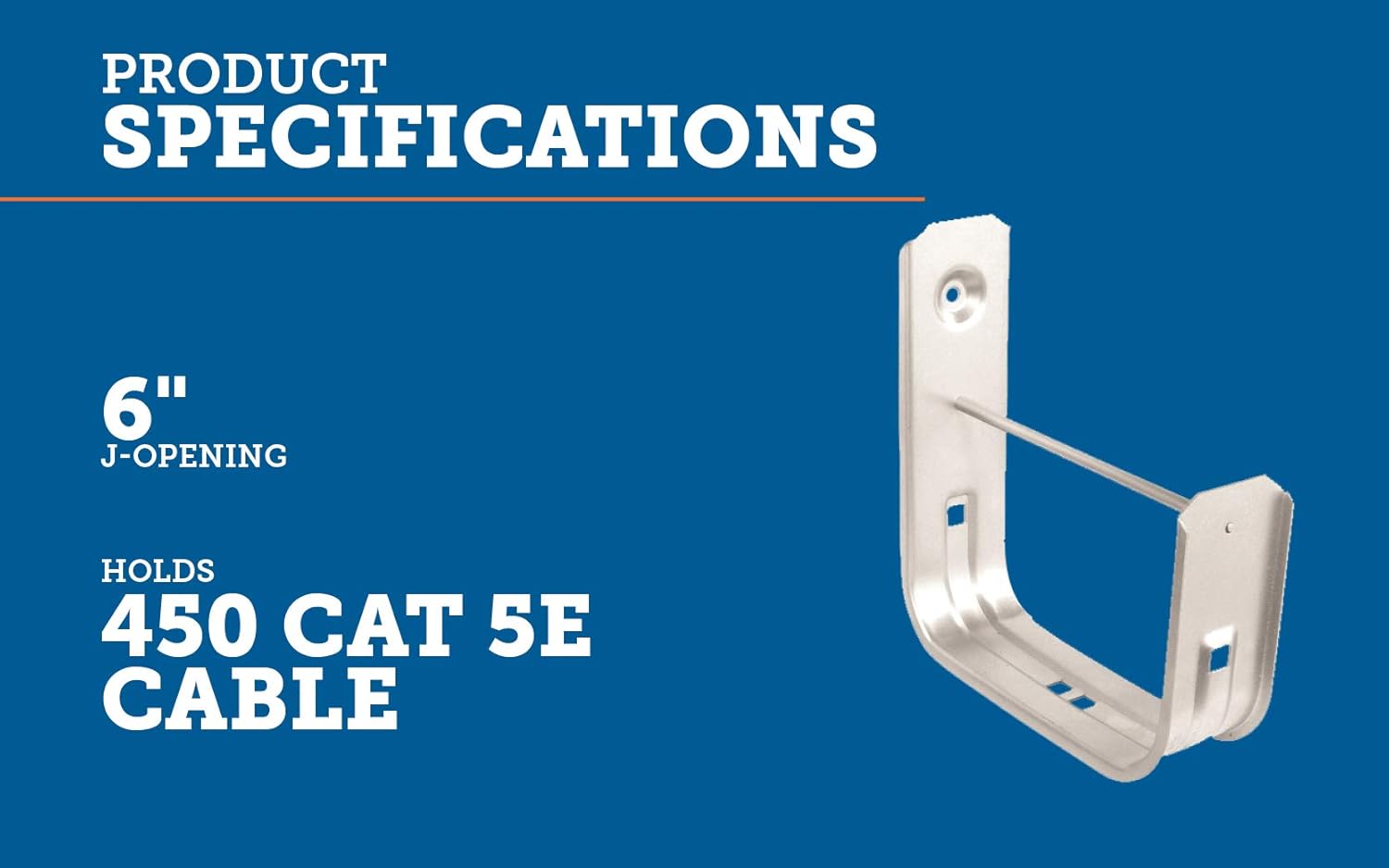 Southwire SW-JHK-21 6 Cable Support J-Hook, Holds 450 Cat 5E Wires