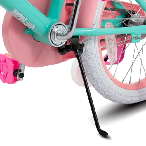 JOYSTAR Unicorn Kids Bike for Girls Ages 2-9 Years Old, 12 14 16 18 Inch Kids Bike with Training Wheels, Doll Seat, Streamers and Basket